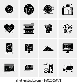 16 Universal Business Icons Vector. Creative Icon Illustration to use in web and Mobile Related project.