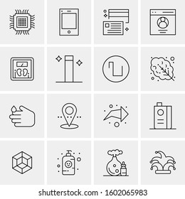 16 Universal Business Icons Vector. Creative Icon Illustration to use in web and Mobile Related project.