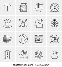 16 Universal Business Icons Vector. Creative Icon Illustration to use in web and Mobile Related project.