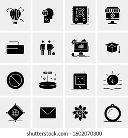 16 Universal Business Icons Vector. Creative Icon Illustration to use in web and Mobile Related project.