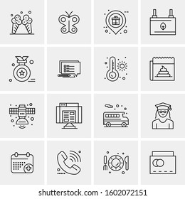 16 Universal Business Icons Vector. Creative Icon Illustration to use in web and Mobile Related project.