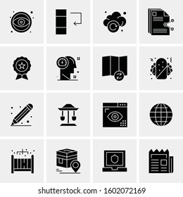 16 Universal Business Icons Vector. Creative Icon Illustration to use in web and Mobile Related project.