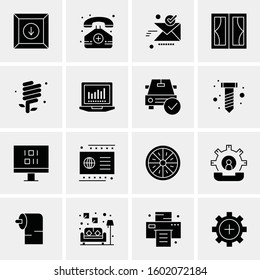 16 Universal Business Icons Vector. Creative Icon Illustration to use in web and Mobile Related project.