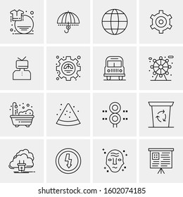 16 Universal Business Icons Vector. Creative Icon Illustration to use in web and Mobile Related project.