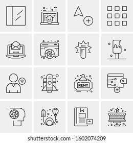 16 Universal Business Icons Vector. Creative Icon Illustration to use in web and Mobile Related project.