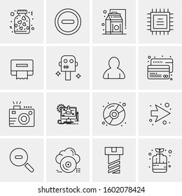 16 Universal Business Icons Vector. Creative Icon Illustration to use in web and Mobile Related project.