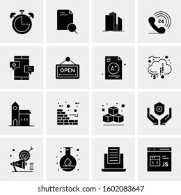 16 Universal Business Icons Vector. Creative Icon Illustration to use in web and Mobile Related project.