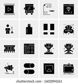 16 Universal Business Icons Vector. Creative Icon Illustration to use in web and Mobile Related project.