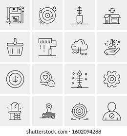 16 Universal Business Icons Vector. Creative Icon Illustration to use in web and Mobile Related project.
