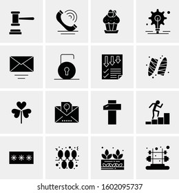 16 Universal Business Icons Vector. Creative Icon Illustration to use in web and Mobile Related project.