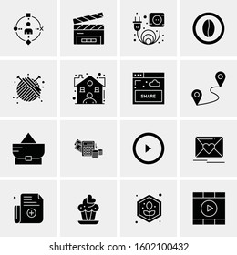 16 Universal Business Icons Vector. Creative Icon Illustration to use in web and Mobile Related project.