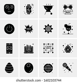 16 Universal Business Icons Vector. Creative Icon Illustration to use in web and Mobile Related project.