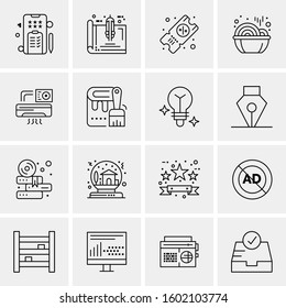 16 Universal Business Icons Vector. Creative Icon Illustration to use in web and Mobile Related project.