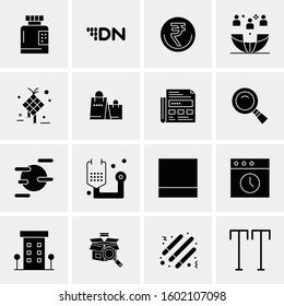 16 Universal Business Icons Vector. Creative Icon Illustration to use in web and Mobile Related project.