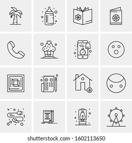 16 Universal Business Icons Vector. Creative Icon Illustration to use in web and Mobile Related project.