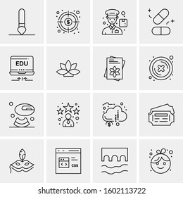 16 Universal Business Icons Vector. Creative Icon Illustration to use in web and Mobile Related project.