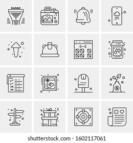 16 Universal Business Icons Vector. Creative Icon Illustration to use in web and Mobile Related project.