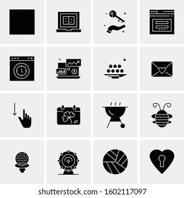16 Universal Business Icons Vector. Creative Icon Illustration to use in web and Mobile Related project.