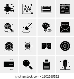 16 Universal Business Icons Vector. Creative Icon Illustration to use in web and Mobile Related project.