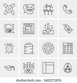 16 Universal Business Icons Vector. Creative Icon Illustration to use in web and Mobile Related project.