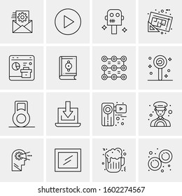 16 Universal Business Icons Vector. Creative Icon Illustration to use in web and Mobile Related project.