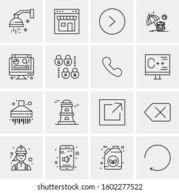 16 Universal Business Icons Vector. Creative Icon Illustration to use in web and Mobile Related project.