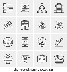 16 Universal Business Icons Vector. Creative Icon Illustration to use in web and Mobile Related project.