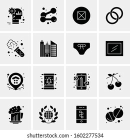 16 Universal Business Icons Vector. Creative Icon Illustration to use in web and Mobile Related project.