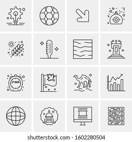 16 Universal Business Icons Vector. Creative Icon Illustration to use in web and Mobile Related project.