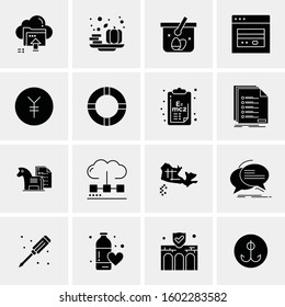 16 Universal Business Icons Vector. Creative Icon Illustration to use in web and Mobile Related project.