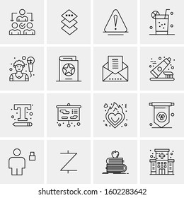 16 Universal Business Icons Vector. Creative Icon Illustration to use in web and Mobile Related project.