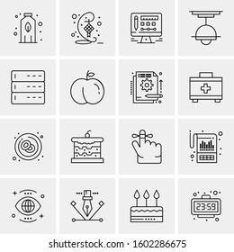 16 Universal Business Icons Vector. Creative Icon Illustration to use in web and Mobile Related project.