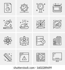 16 Universal Business Icons Vector. Creative Icon Illustration to use in web and Mobile Related project.