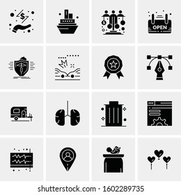 16 Universal Business Icons Vector. Creative Icon Illustration to use in web and Mobile Related project.