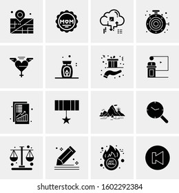 16 Universal Business Icons Vector. Creative Icon Illustration to use in web and Mobile Related project.