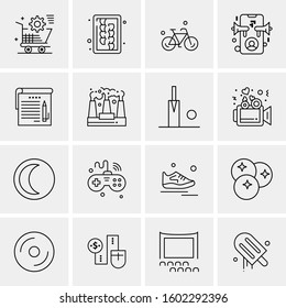 16 Universal Business Icons Vector. Creative Icon Illustration to use in web and Mobile Related project.