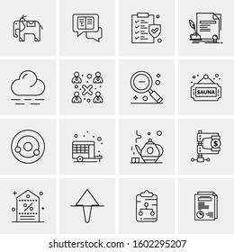 16 Universal Business Icons Vector. Creative Icon Illustration to use in web and Mobile Related project.