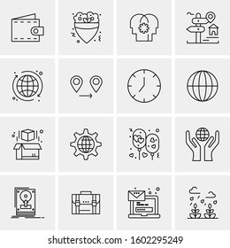 16 Universal Business Icons Vector. Creative Icon Illustration to use in web and Mobile Related project.