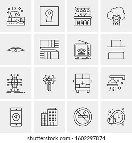 16 Universal Business Icons Vector. Creative Icon Illustration to use in web and Mobile Related project.