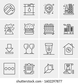 16 Universal Business Icons Vector. Creative Icon Illustration to use in web and Mobile Related project.
