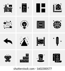 16 Universal Business Icons Vector. Creative Icon Illustration to use in web and Mobile Related project.