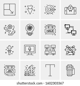 16 Universal Business Icons Vector. Creative Icon Illustration to use in web and Mobile Related project.