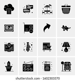 16 Universal Business Icons Vector. Creative Icon Illustration to use in web and Mobile Related project.