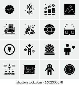 16 Universal Business Icons Vector. Creative Icon Illustration to use in web and Mobile Related project.