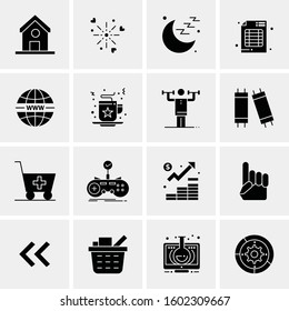 16 Universal Business Icons Vector. Creative Icon Illustration to use in web and Mobile Related project.