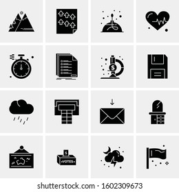 16 Universal Business Icons Vector. Creative Icon Illustration to use in web and Mobile Related project.