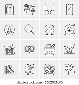 16 Universal Business Icons Vector. Creative Icon Illustration to use in web and Mobile Related project.