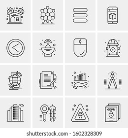 16 Universal Business Icons Vector. Creative Icon Illustration to use in web and Mobile Related project.