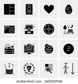 16 Universal Business Icons Vector. Creative Icon Illustration to use in web and Mobile Related project.