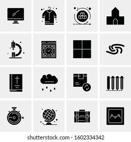 16 Universal Business Icons Vector. Creative Icon Illustration to use in web and Mobile Related project.